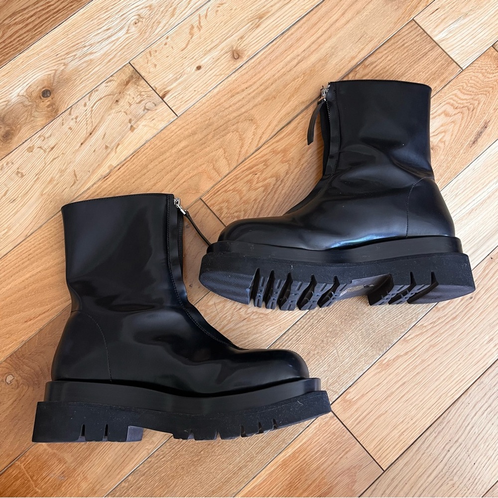 Jeffrey Campbell Womens Noah Black Zip Front Boots Grunge Festival Size 8.5 - Picture 7 of 11